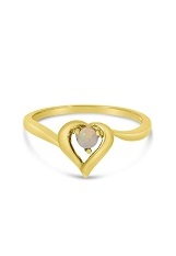 captivating round opal gemstone yellow gold birthstone baby ring